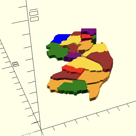 A colorful 3D model of New Jersey with counties at various heights.